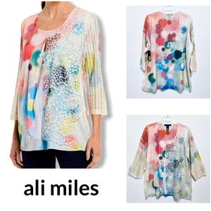 Ali Miles NWT Colorful 3/4 Sleeves Women’s Sz 1X